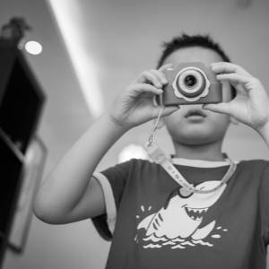 Boy with camera